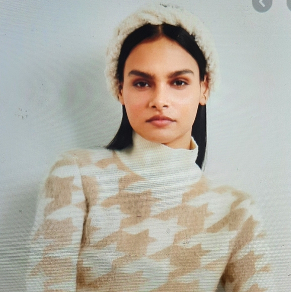 Yves Salomon Accessories - Off-white Yves Salomon Braided Shearling Headband